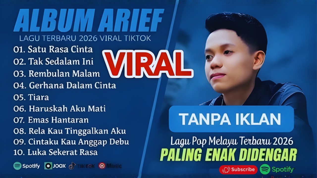 ARIEF PUTRA FULL ALBUM TERBAIK 2026 | SATU RASA CINTA - TAK SEDALAM INI | LAGU MELAYU TERPOPULER
