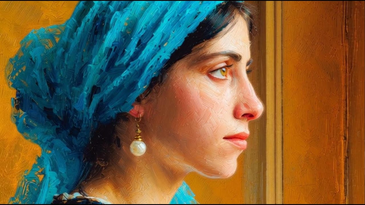 Visual Poem | Girl with a Pearl Earring | The Awakening of Eternal Light & Mysterious Gaze
