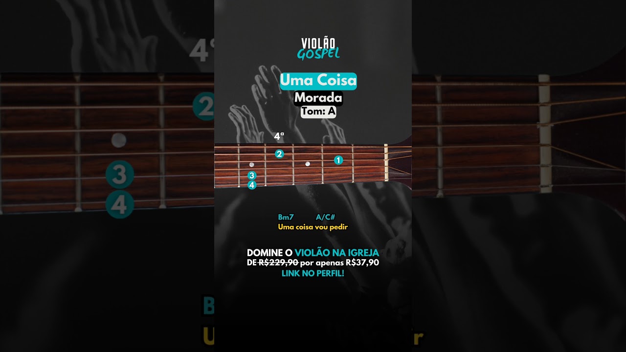 🎸Uma Coisa - Morada (Cifra de Viol&atilde;o)🔥#violao #violaogospel #auladeviolao #cifras #acordes #viol&atilde;o