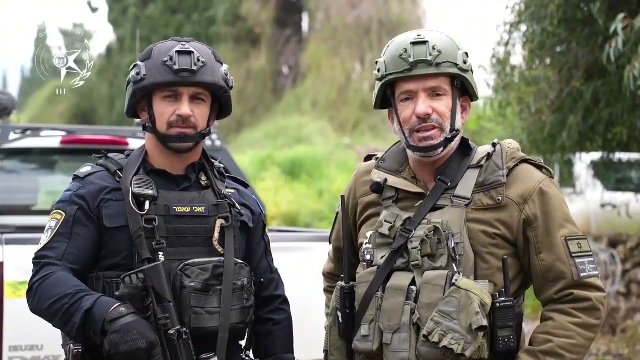 חברי כיתת הכוננות צלפו על כטב״ם עם נשקם האישי והפילו אותו (צילום: משטרת ישראל)