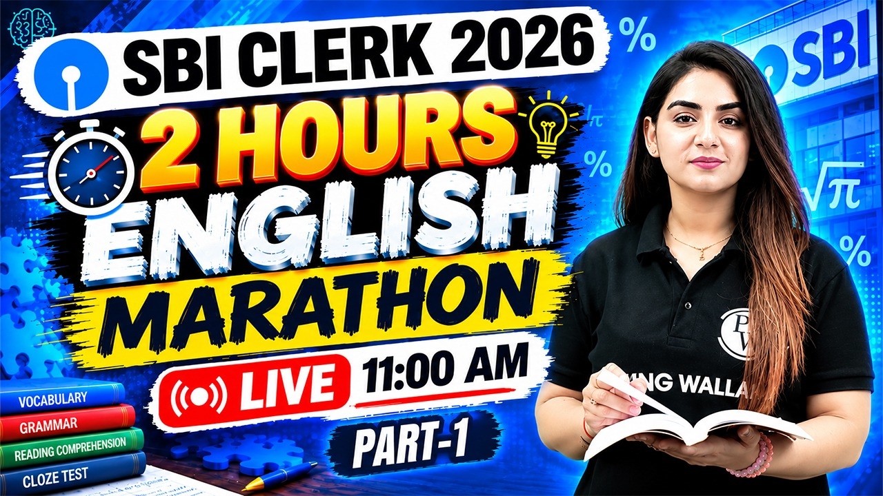 SBI Clerk Prelims 2026 🚨 English Marathon Part 1 | Most Important Questions | by Anchal Ma'am