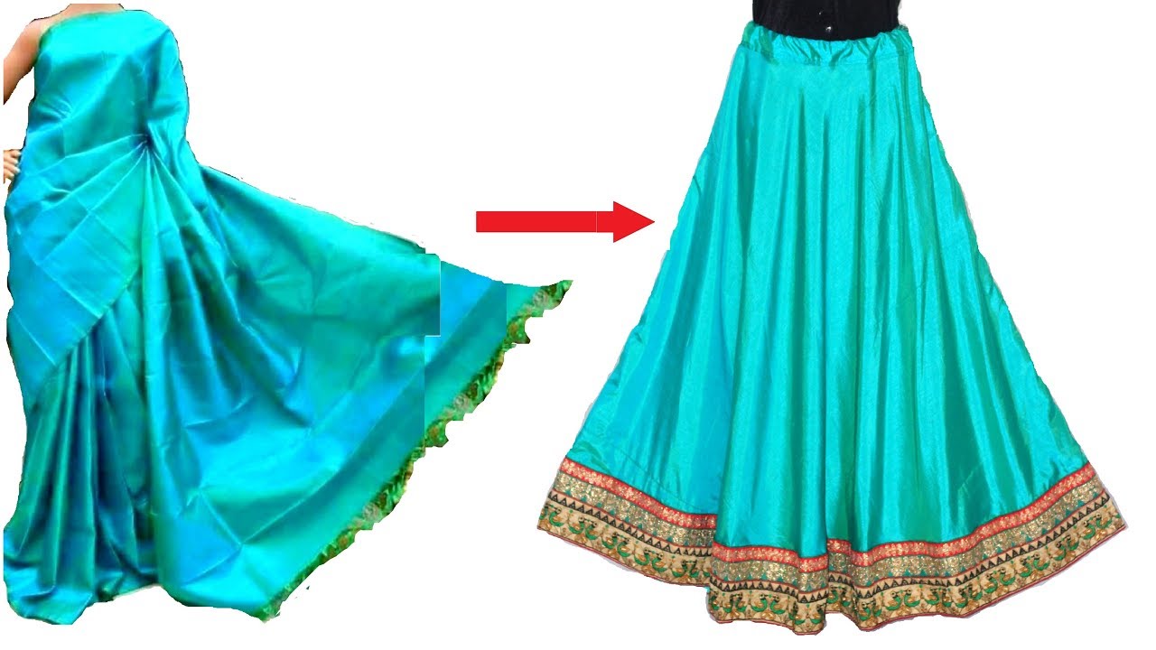 Convert Saree into Lehenga | very easily | साड़ी से लेहेंगा कैसे बनाएं | Krishna Creation