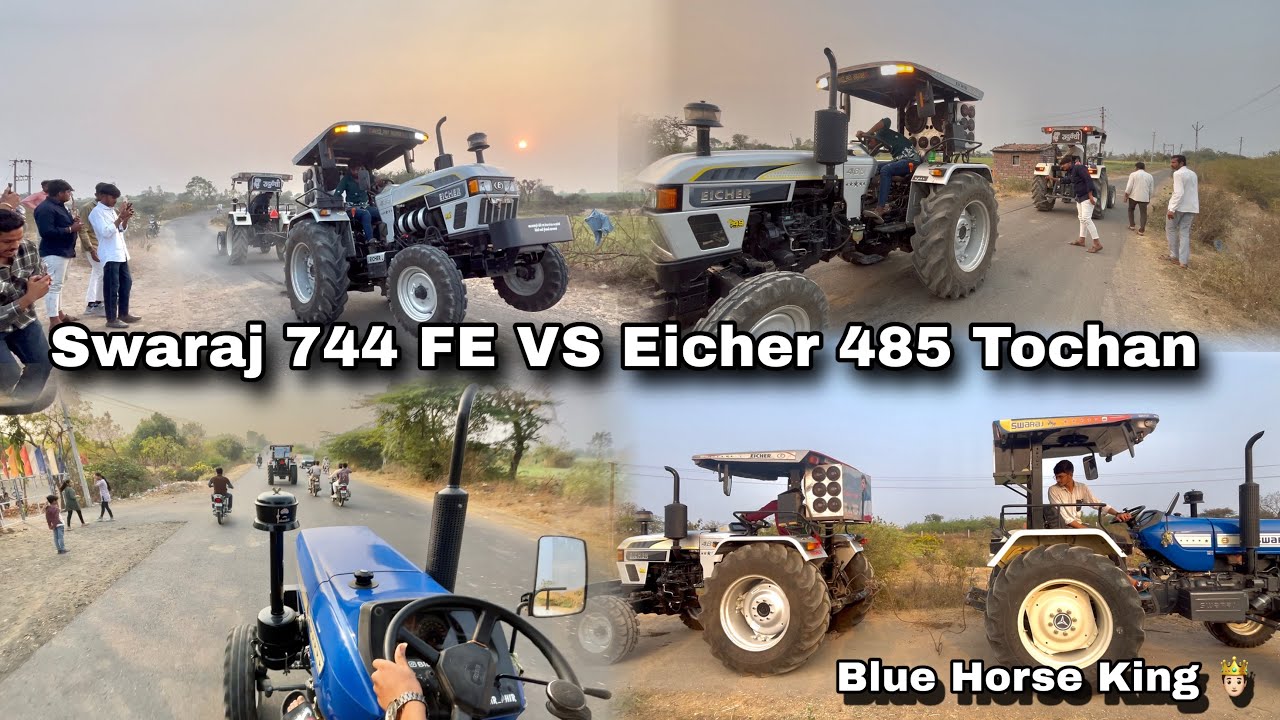 Swaraj 744 VS Eicher 485 Tochan || Krish ahir vlog ||
