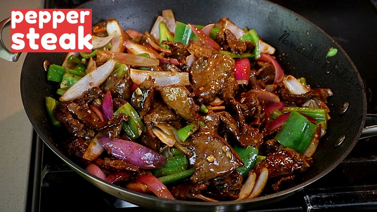 Easy way to make  the tastiest  Pepper Steak recipe for your family  -  beef stir fry || spicy