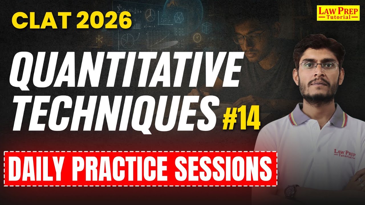 CLAT 2026 : Quantitative Techniques | Daily Practice Session | #14 | QT for CLAT By Nema Sir