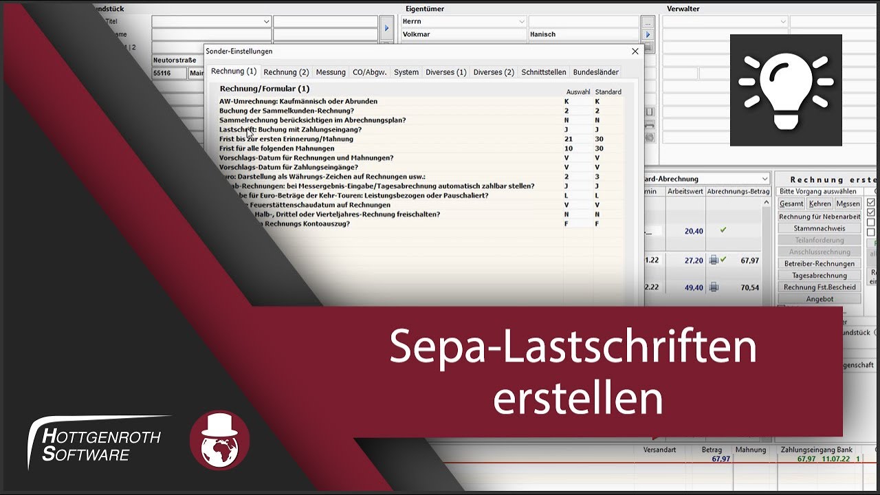 Sepa Lastschriften erstellen - KAMIN Futura