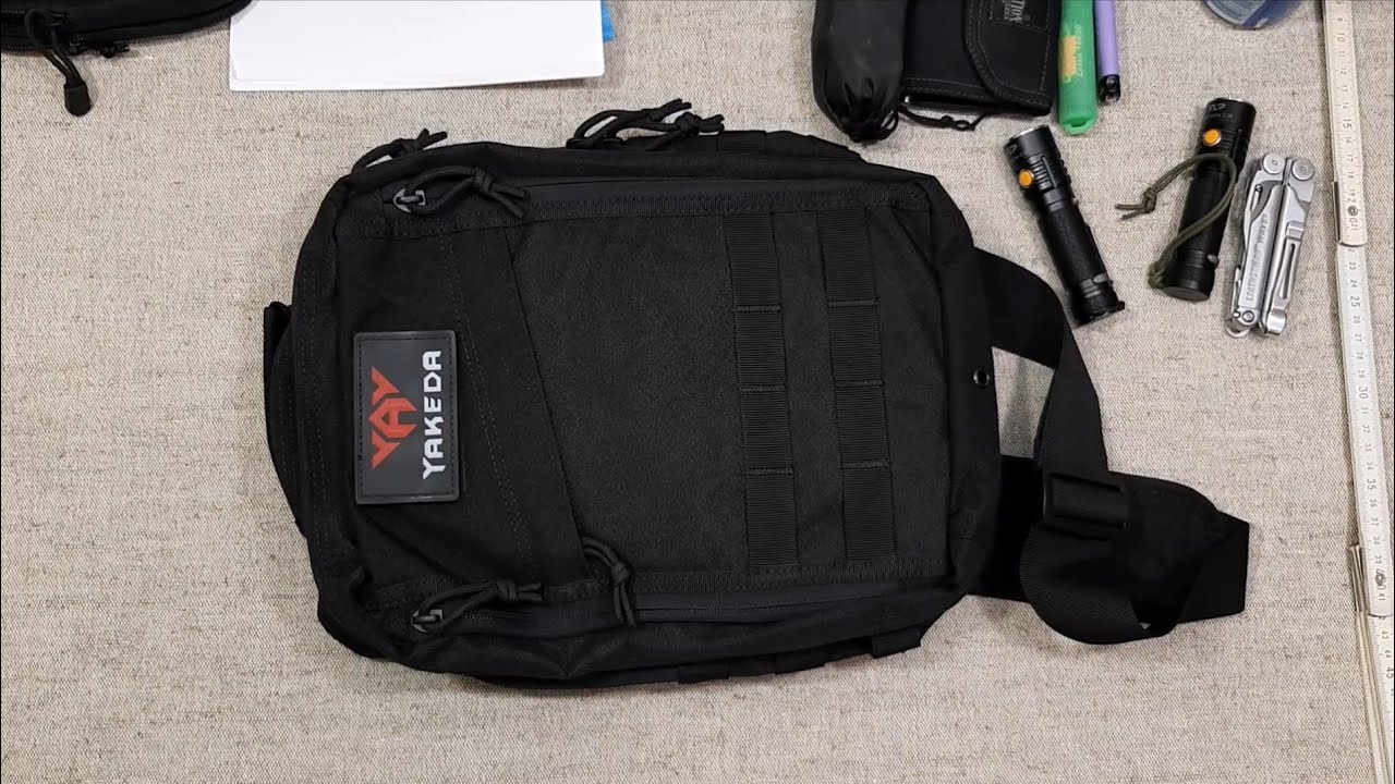 EDC рюкзак. Однолямочный рюкзак - сумка - Yakeda 1000D PU KF088. Отзыв / мнение.