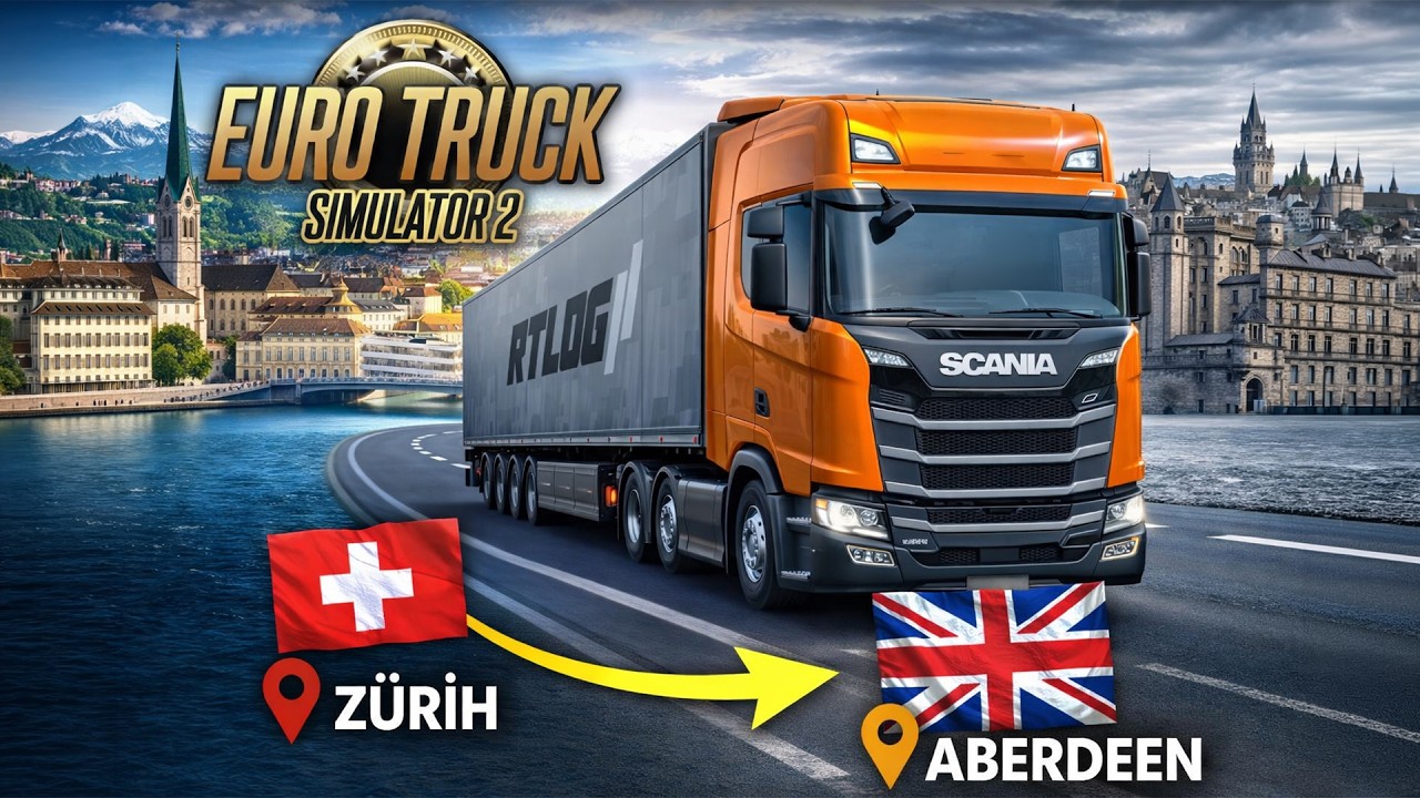 Euro Truck Simulator 2 - İsviçre: Zürih ➤ Birleşik Krallık: Aberdeen #53