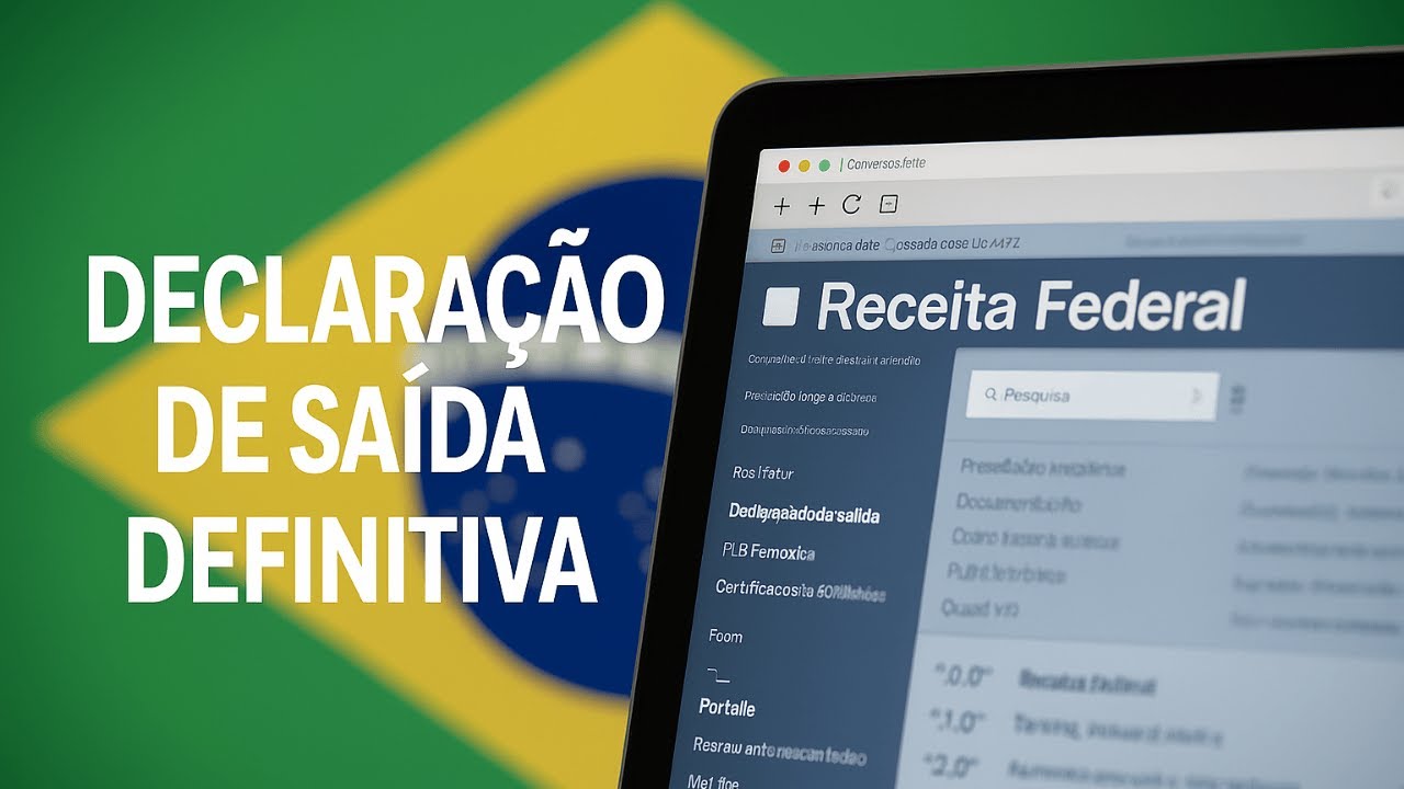 Como fazer a DECLARAÇÃO DE SAÍDA DEFINITIVA do Brasil na Receita Federal |  Passo a passo