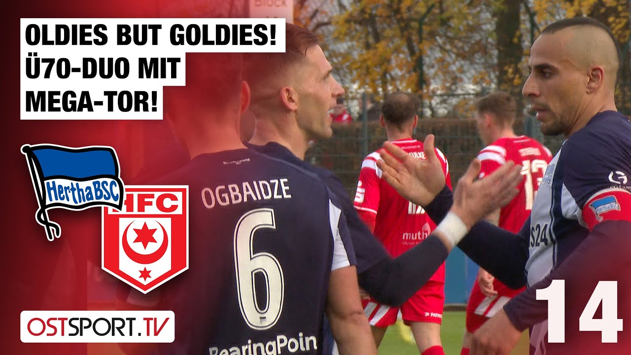 Oldies but Goldies! Ü70-Duo mit Mega-Tor: Hertha BSC II - Hallescher FC | Regionalliga Nordost