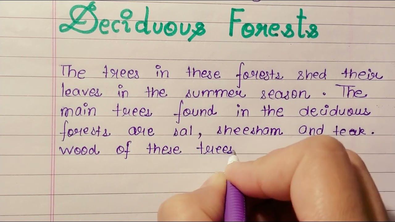 5 lines on Deciduous Forest|Few lines on Deciduous Forest |Essay on Deciduous Forest in English|
