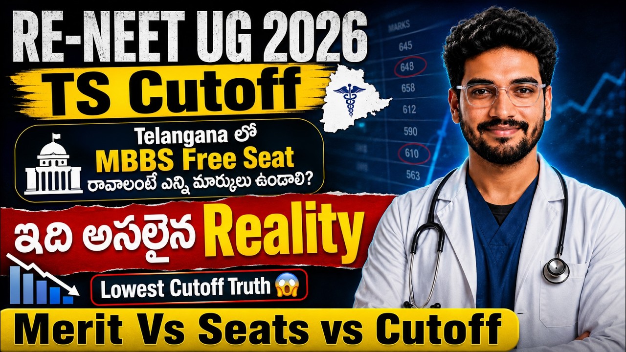 RE NEET Telangana MBBS Expected Cutoff 2026 || RE NEET Telangana Category-wise Cutoff