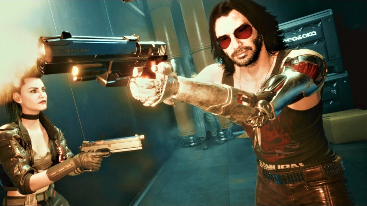 Cyberpunk 2077 - Johnny Silverhand Gun Gameplay