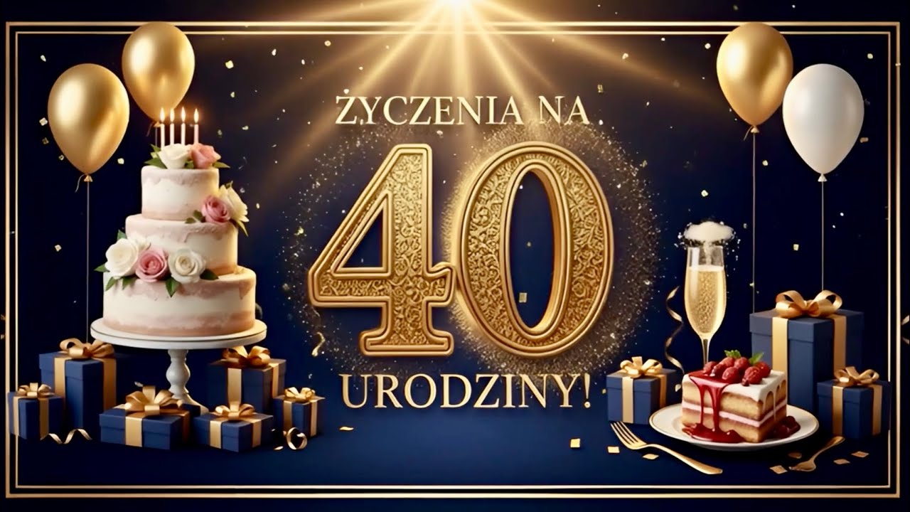 ŻYCZENIA NA 40 URODZINY 🎉 Zyczenia urodzinowe z piosenkami