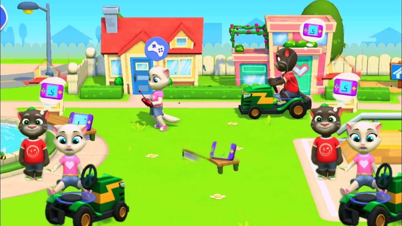 Talking Tom and friends. Explore, play mini games