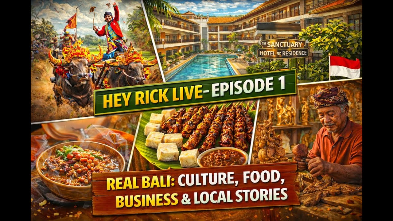 HEY RICK LIVE – Episode 1 🇮🇩 | Real Bali: Culture, Food, Business & Local Stories
