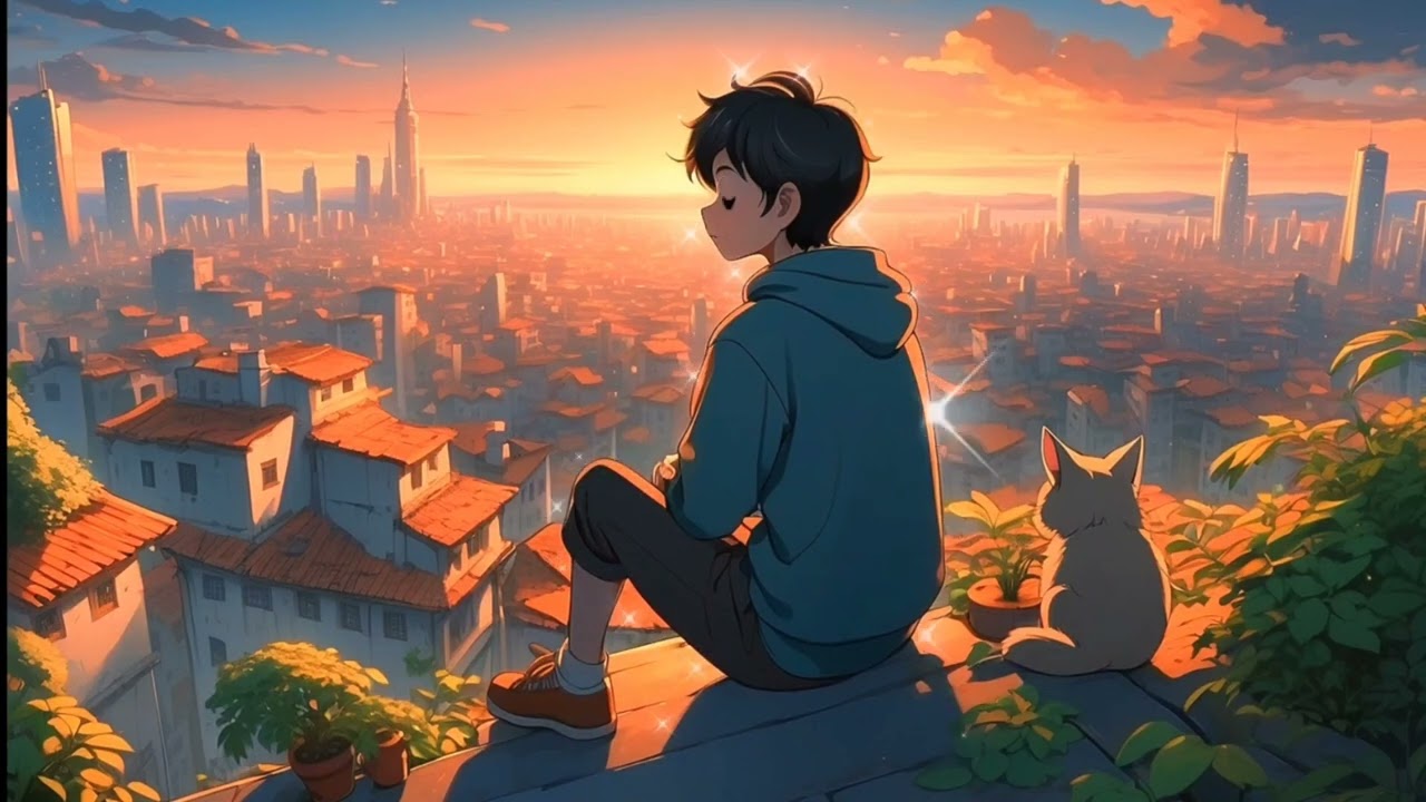 Golden Hour Lo-Fi beats - lonely but not alone 🧡 #lofi #chill #playlist 