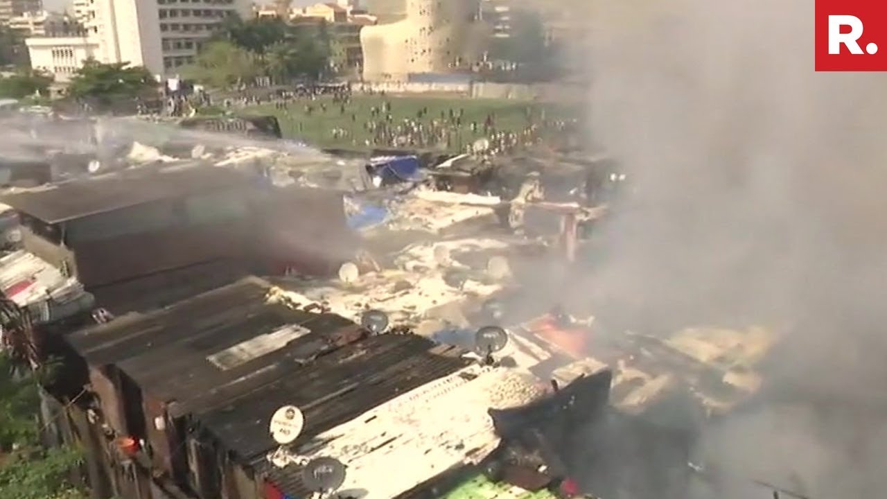 Level-3 Fire Breaks Out In A Slum At Bandra Fire Station In Mumbai