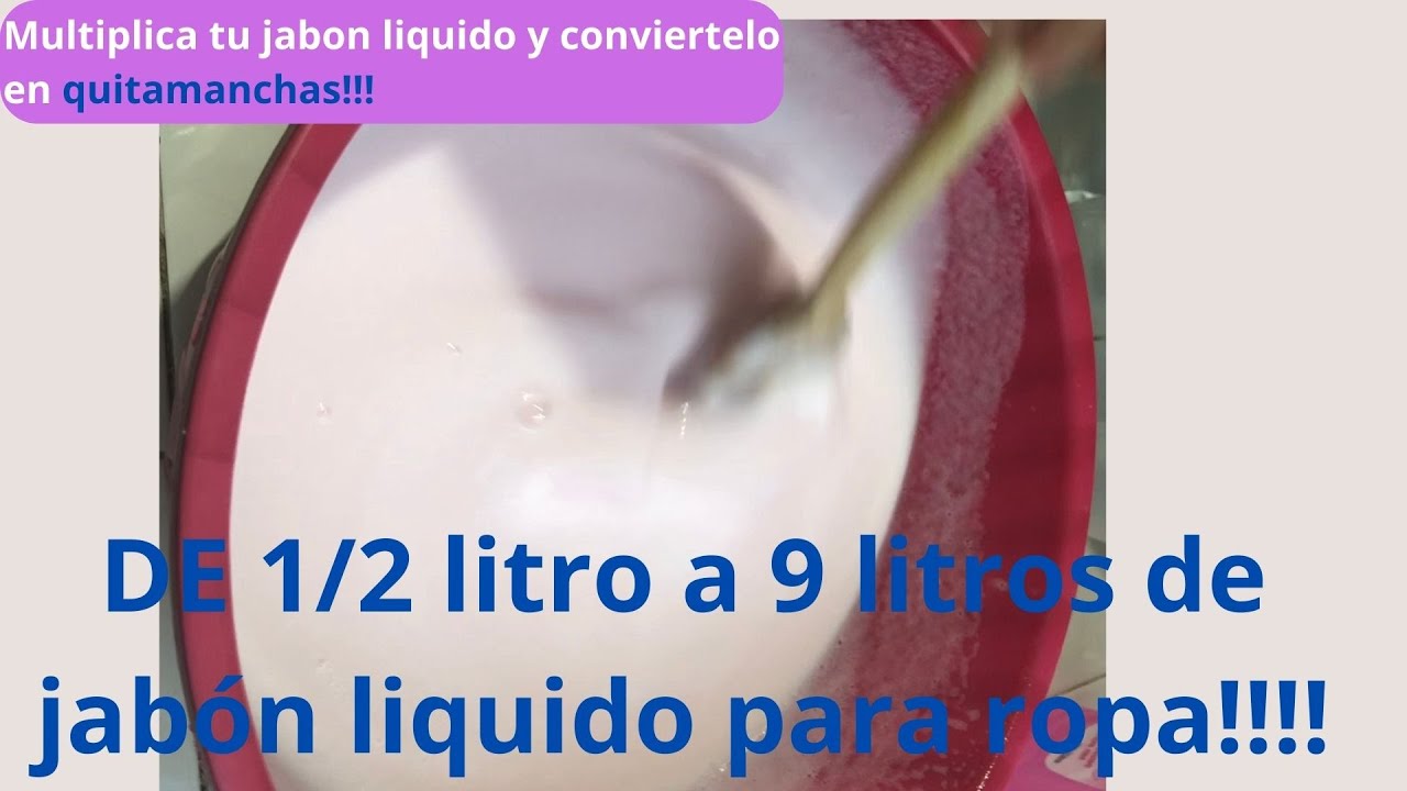 Multiplica tu jabón liquido para ropa y conviertelo en quitamanchas. MARAVILLOSO!!!