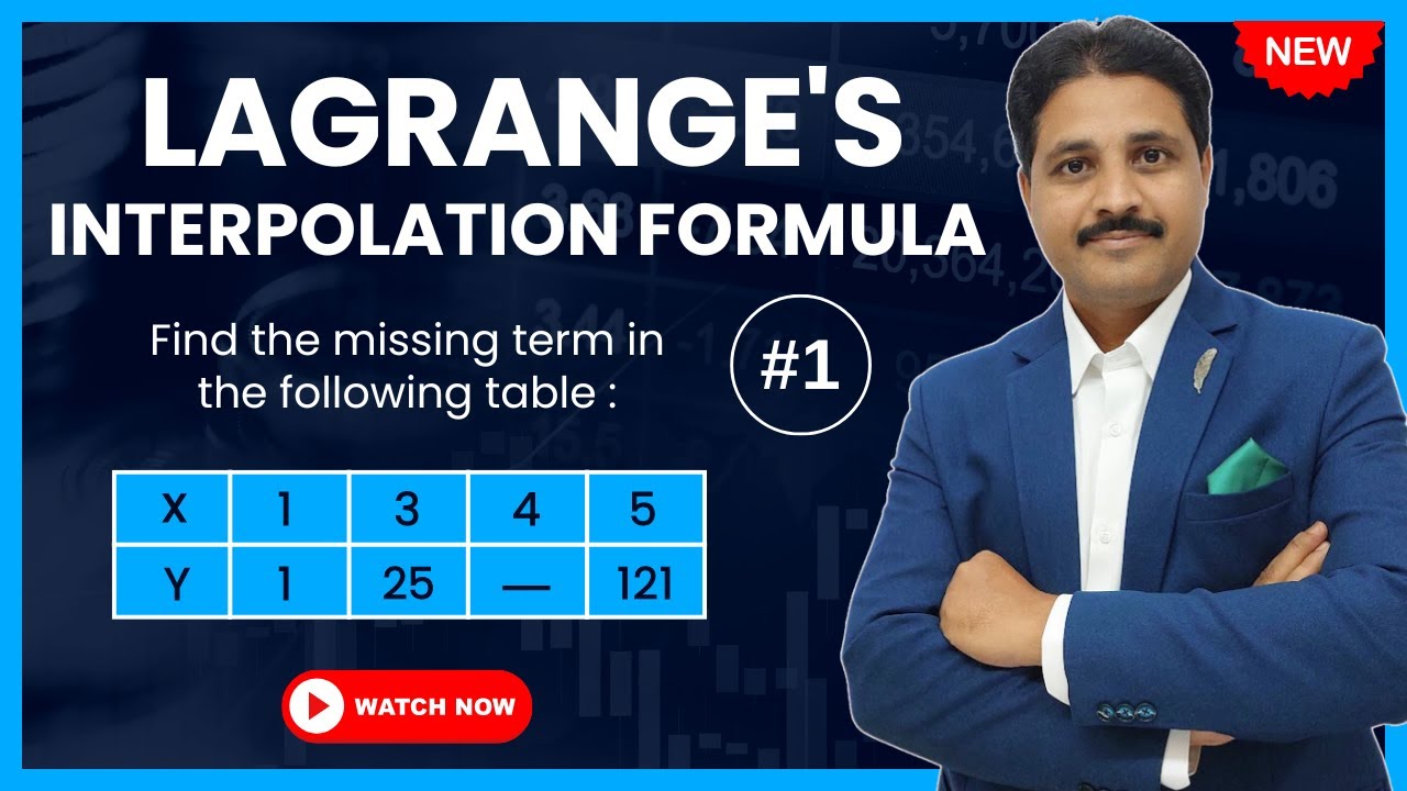LAGRANGE'S INTERPOLATION FORMULA FOR UNEQUAL INTERVAL SOLVED PROBLEM 1 