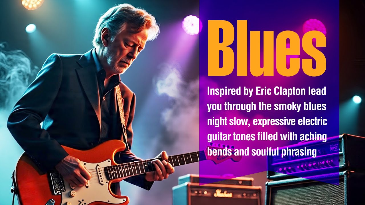 Inspired by Eric Clapton & BB King lead through slow blues guitar tones filled with soulful phrasing
