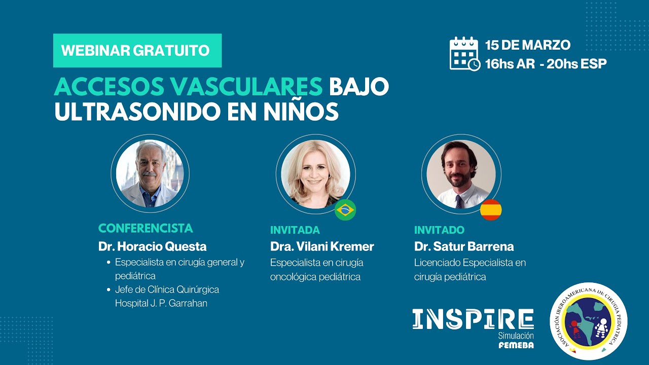 Webinar: Accesos vasculares bajo ultrasonido en niños