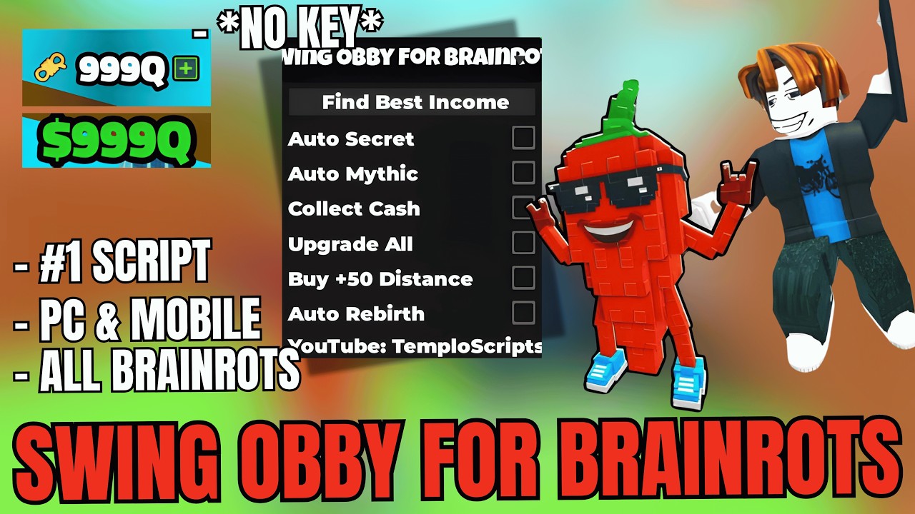 [🔥 NO KEY] Swing Obby for Brainrots Script OP - AUTO FARM SECRET + GET BEST BRAINROTS (Mobile/PC)