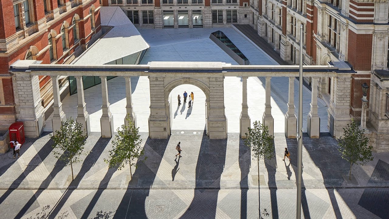 Interactive AV display at V&A museum London