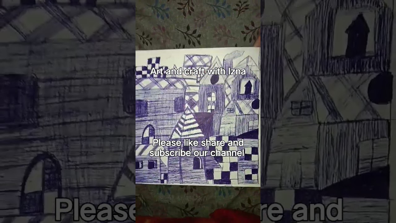 how to draw building or house with pen in easily