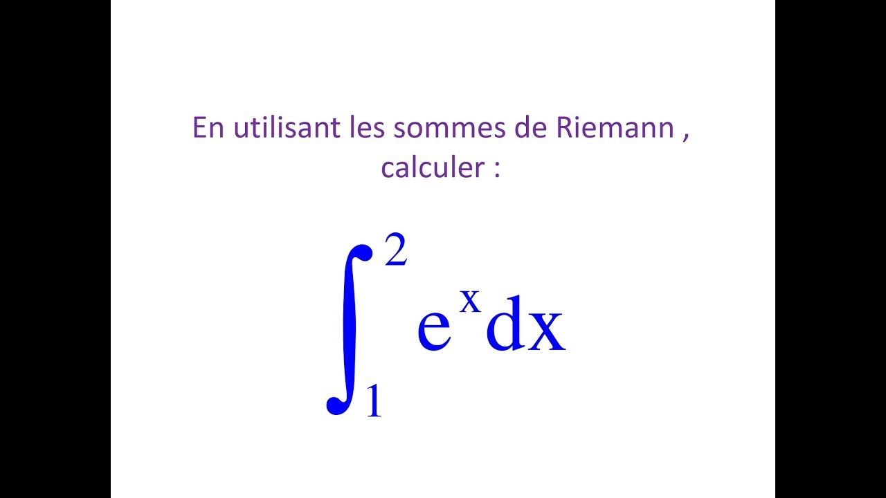 Sommes de Riemann et Intégrales  . Exercice 22 .