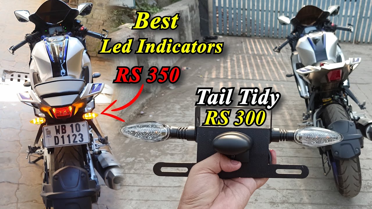 Cheap and Best Tail Tidy & Led Indicator for all bikes || How to install Tail Tidy in R15M 😍