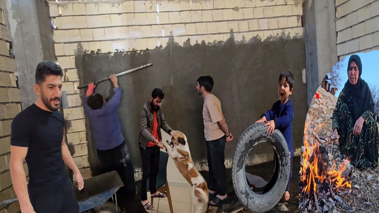 The beginning of the building cementing project in Zahra's nomadic family
