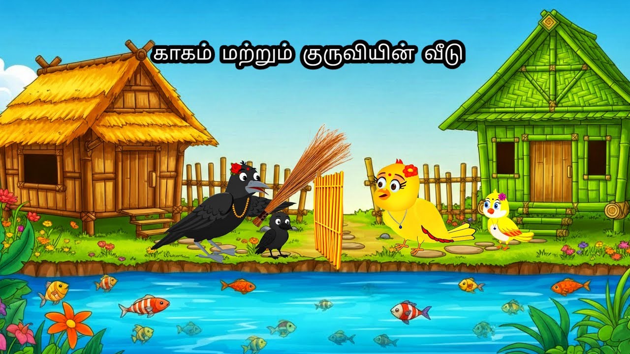 THE BIRD AND CROW HOUSES /MORAL STORY IN TAMIL / VILLAGE BIRDS CARTOON
