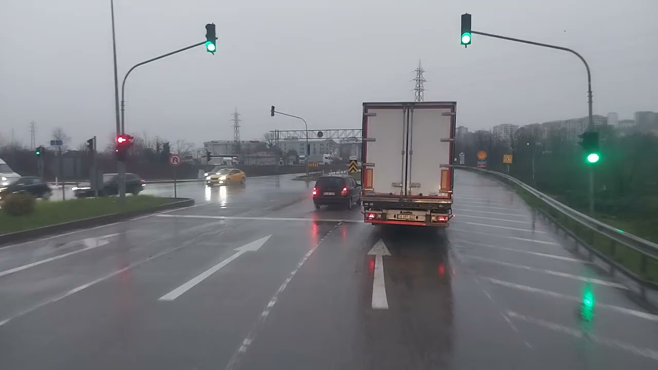 “35-Min Night Rainy Truck Drive | Relaxing POV Highway”