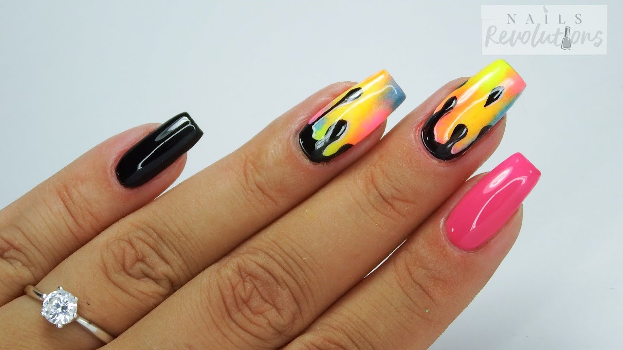 Neon nails art Tutorial step by step / Bluesky
#easynails #neonnails