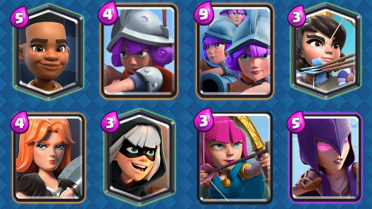 Clash Royale 💥DESAFÍO💥 MAZO de CHICAS 🎶... las chicas son guerreras🎶