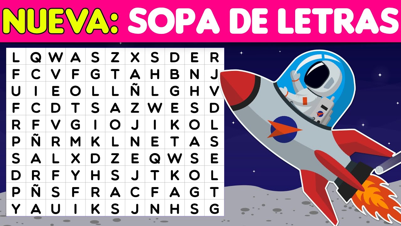 Sopa de Letras Mejora tu CONCENTRACION 🚀 👉 Juegos Cognitivos  👁 👁 🌎