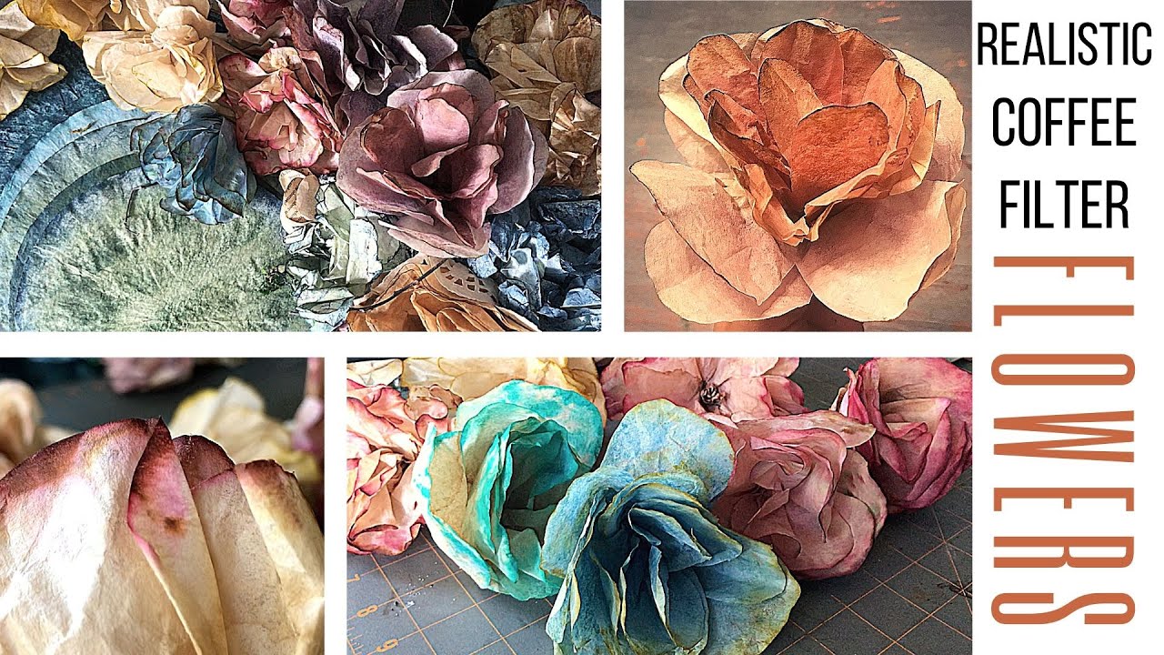 DIY Coffee filter FLOWERS. How to color flowers & make them look Natural #diycrafts #coffeefilter