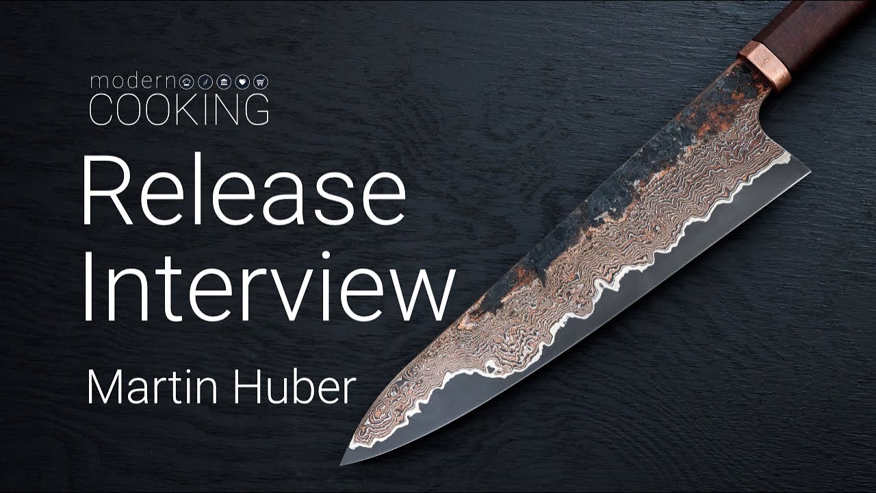 Martin Huber Gyuto 230mm Copper Damascus Clad Apex Ultra, Mokume-gane & Gidgee