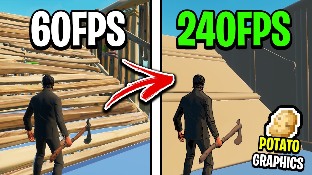 Как получить графику Potato в Fortnite! (Максимальный FPS + 0 задержек)