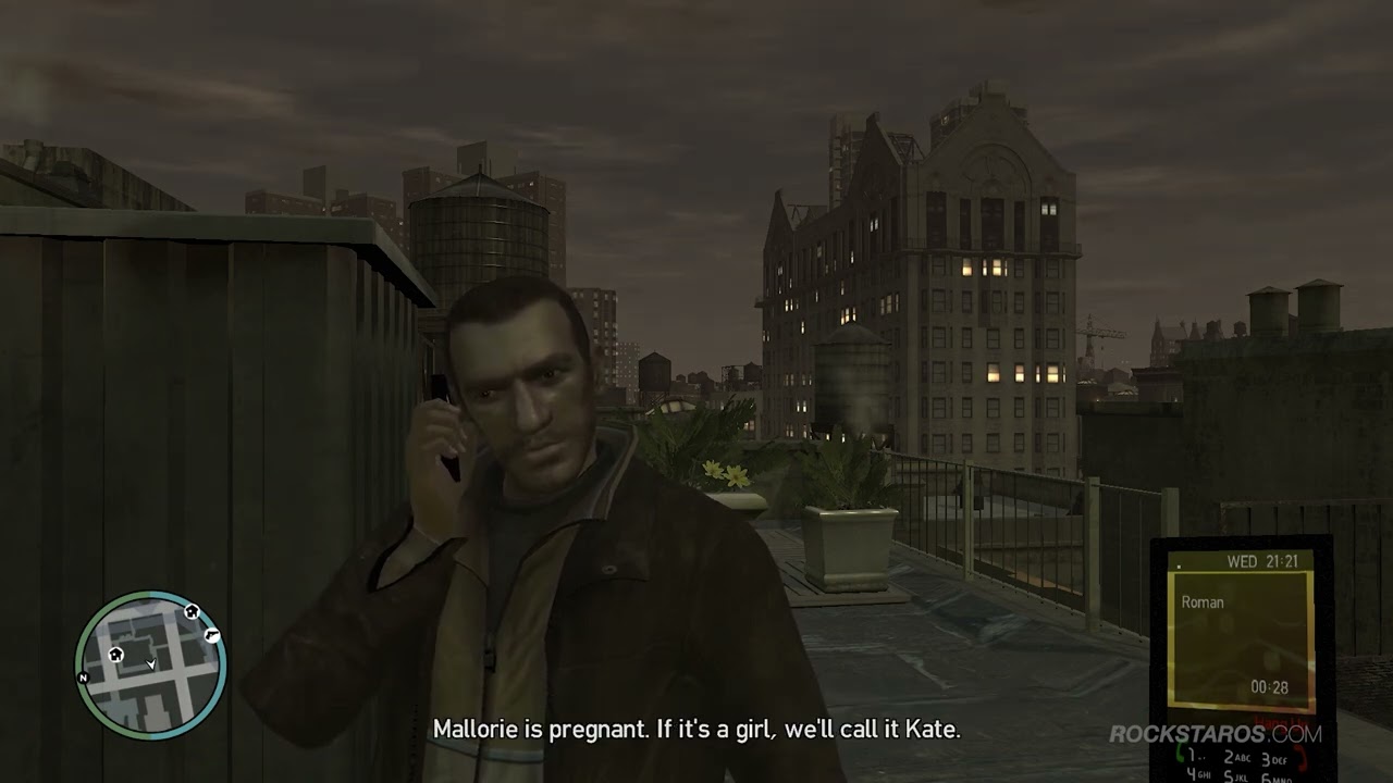 Roman calls Niko after Kate's death – GTA 4
