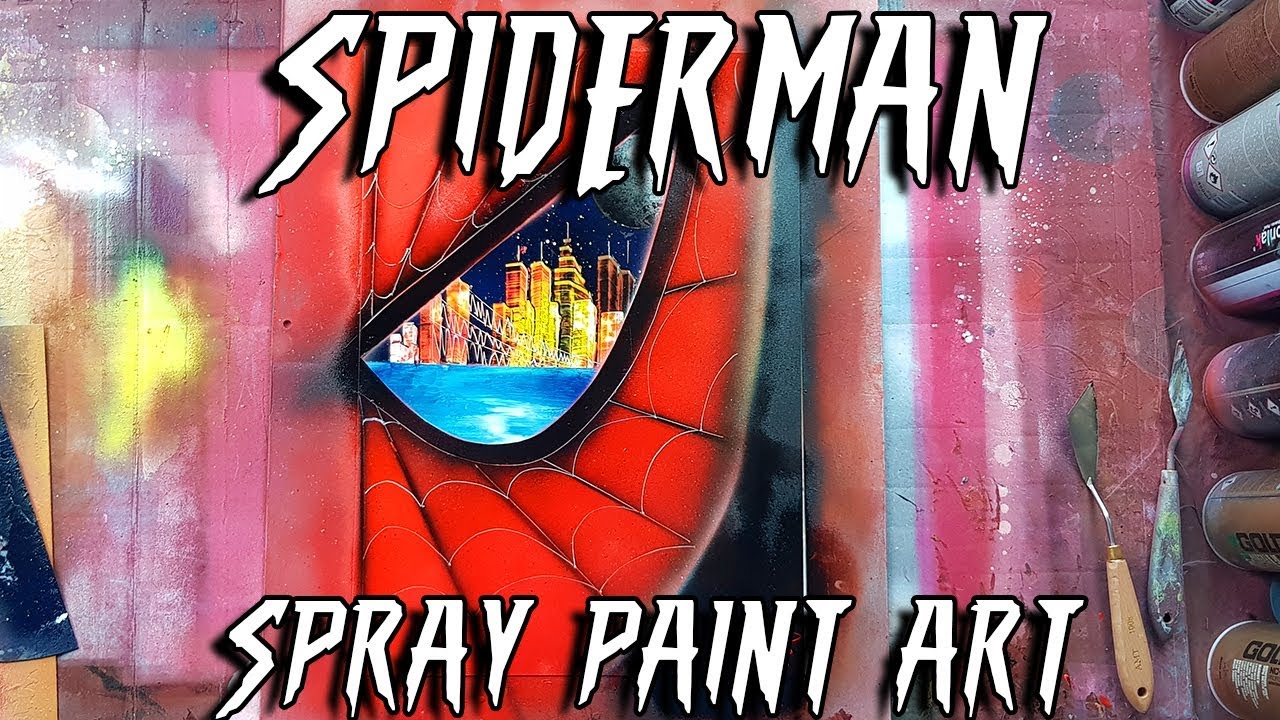 [TUTO] SPIDERMAN SPRAY PAINT ART en français 🎨