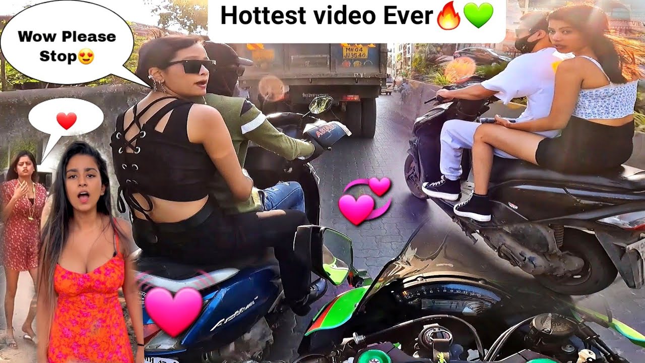ZX10R ka Baap Pagalpan Girls me💕Crazy hot Girls Reactions on Beach Side💞