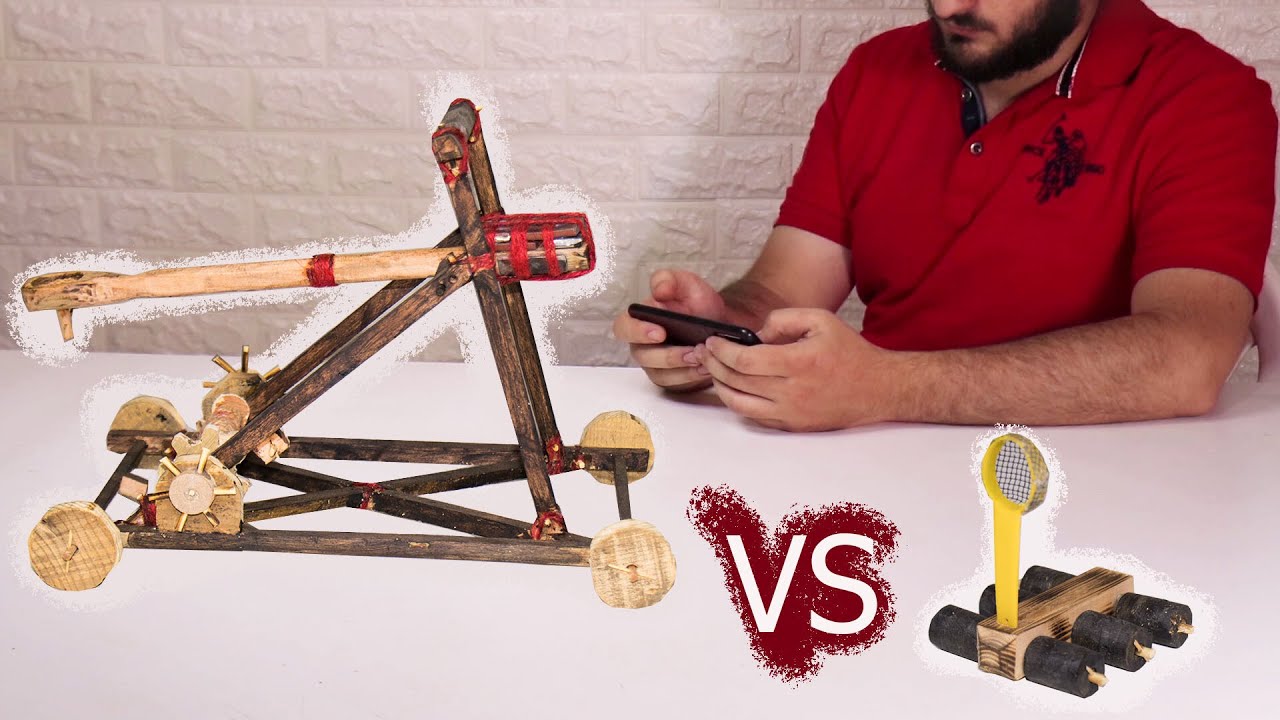 اصنع معي منجنيق رائعة من الخشب .. Make  with me .. CATAPULT