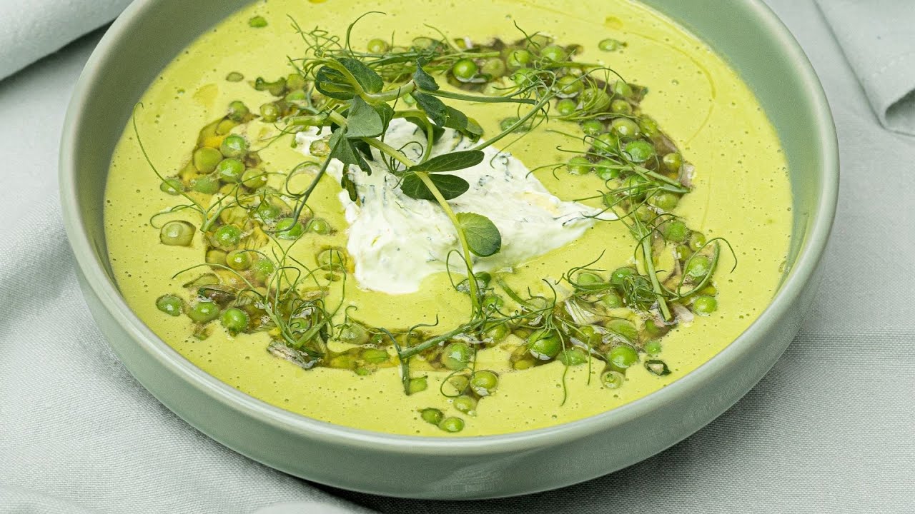 RECETTE #47  - Crème de petit pois, yaourt - Fabrice Mignot