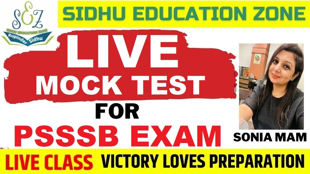 ENGLISH LIVE MOCK TEST || FOR PSSSB CLERK EXAM