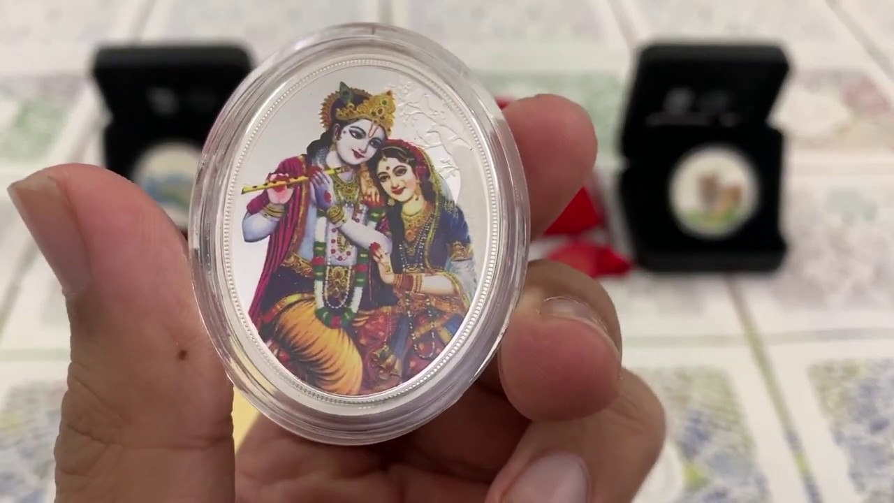 MMTC PAMP Oval Silver Coin Radha Krishna  | Varun Kumar