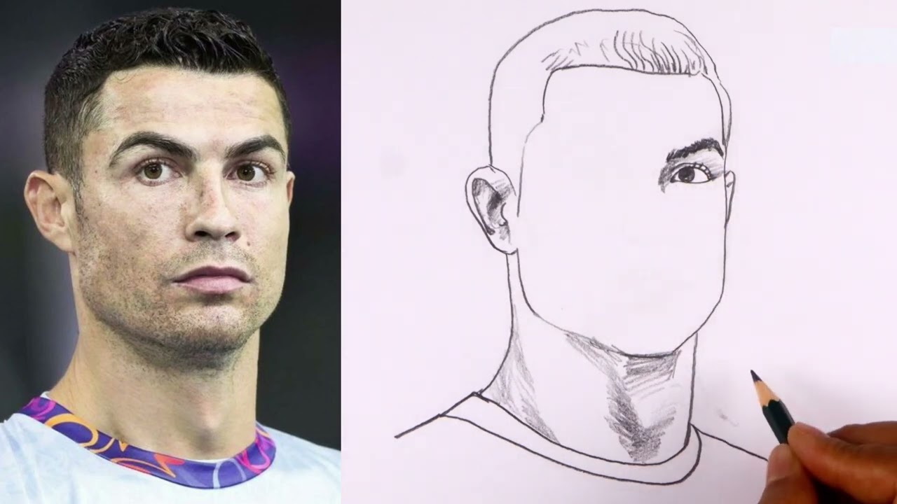 Cristiano Ronaldo | Pencil Sketch of Ronaldo Easy | Artisan BD Ronaldo