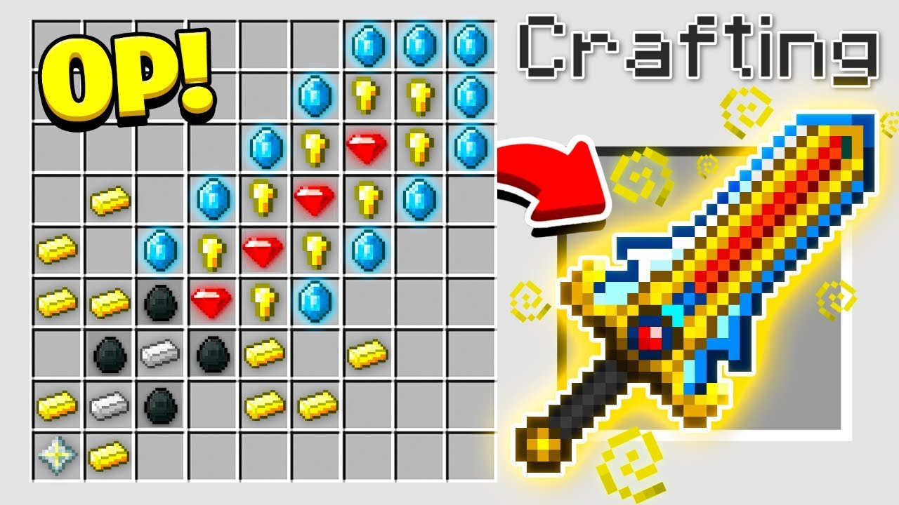 HOW TO CRAFT A $1,000,000 SWORD! *OVERPOWERED* (Minecraft 1.13 Crafting Recipe)
