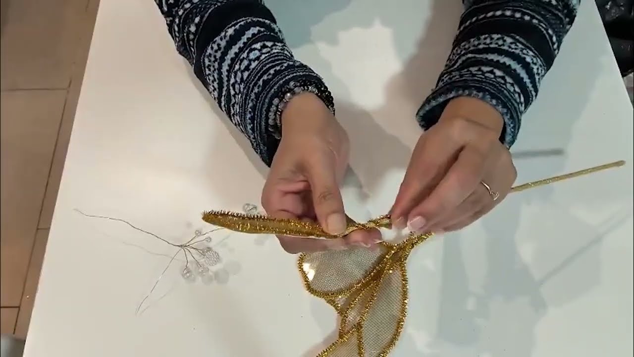 RAMA NAVIDEÑA ELEGANTE con Pocos Materiales
